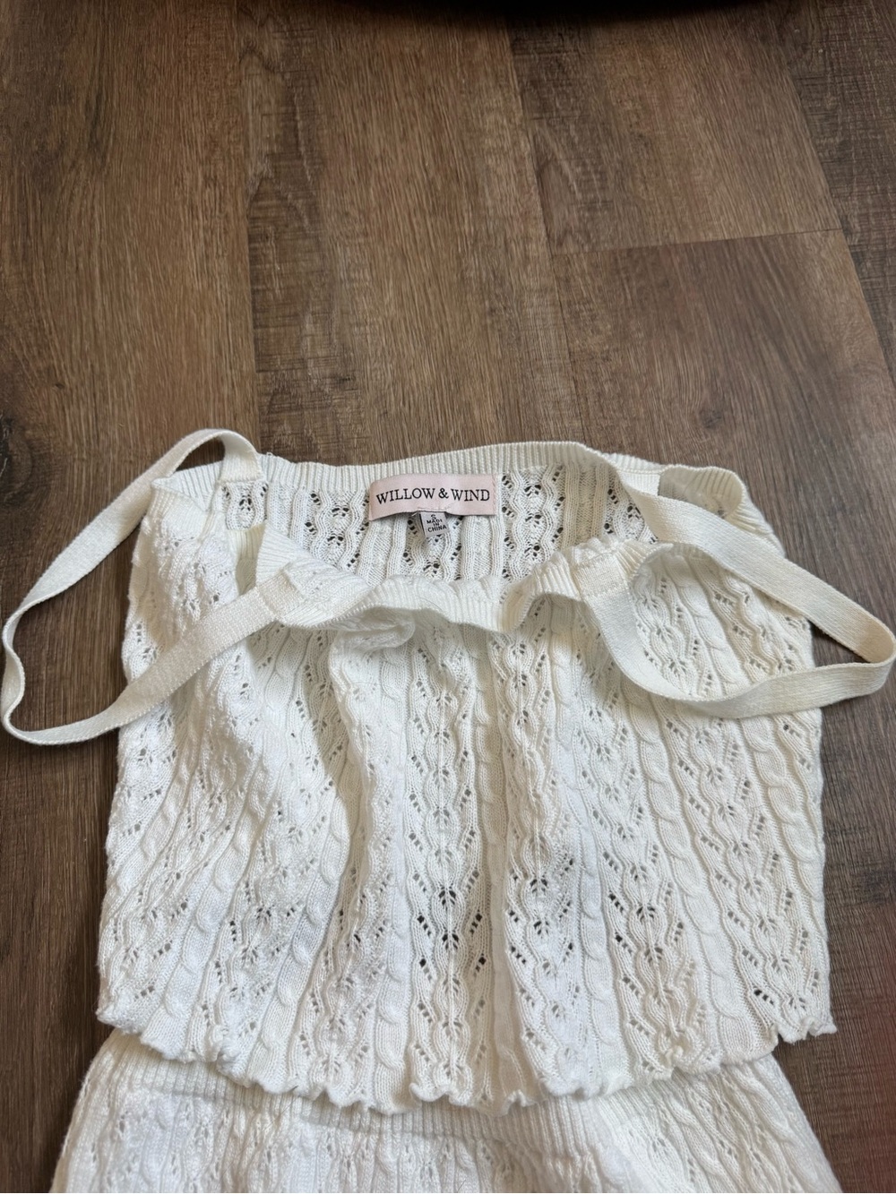 Cream Knit Two-Piece Tank & Maxi Skirt Set - Picture 4 of 4